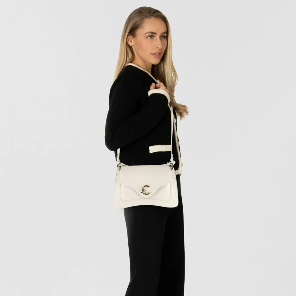 Coccinelle Henkeltaschen<C-Me Handtasche Leder 30 cm blanco