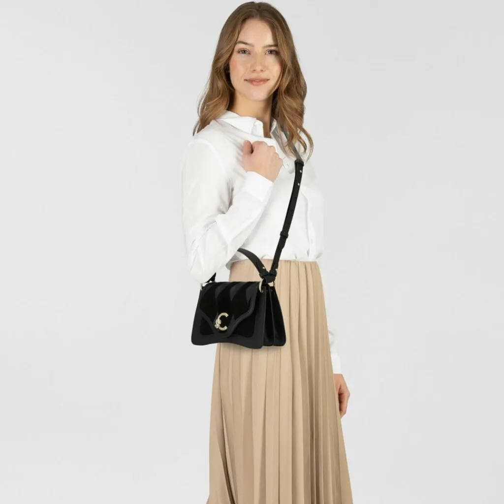 Outlet Coccinelle C-Me Schultertasche Leder 24 cm noir