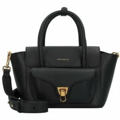 Coccinelle Schultertaschen<Double Beat Schultertasche Leder 21 cm noir