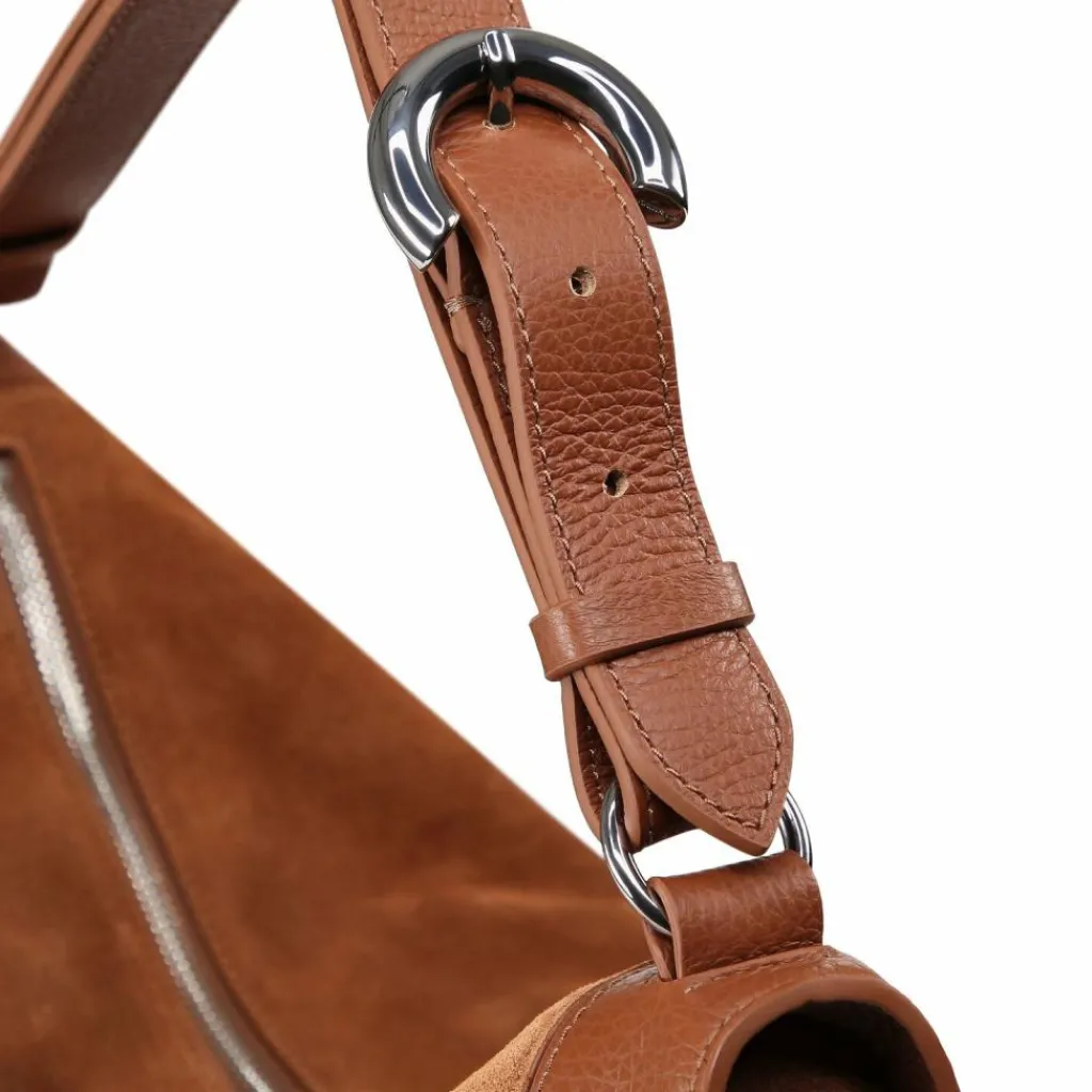Coccinelle Henkeltaschen|Schultertaschen<Elinor Schultertasche Leder 39 cm cognac