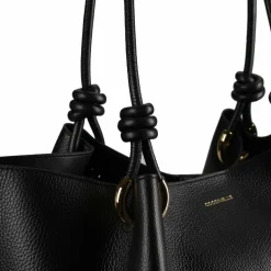 Outlet Coccinelle Finn Shopper Tasche Leder 31 cm noir