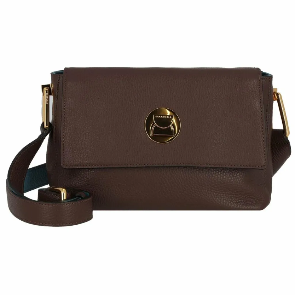 Discount Coccinelle Liya Umhängetasche Leder 24 cm brunette