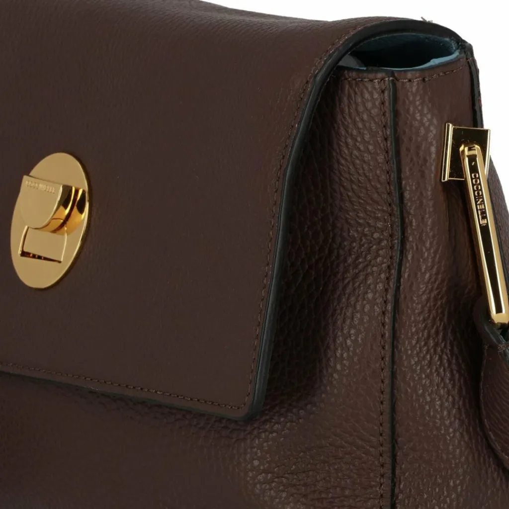 Discount Coccinelle Liya Umhängetasche Leder 24 cm brunette