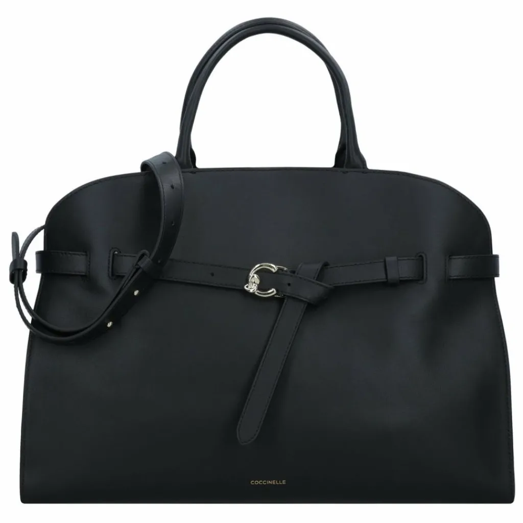 Online Coccinelle Sabine Schultertasche Leder 44 cm noir