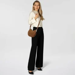 Outlet Coccinelle Sunup Schultertasche Leder 25 cm cognac