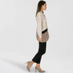 Sale Coccinelle Sunup Schultertasche Leder 30 cm warm taupe