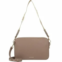New Coccinelle Teb Schultertasche Leder 25 cm warm taupe 2