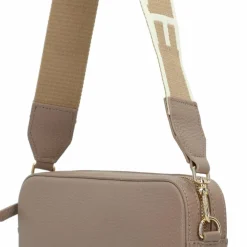 New Coccinelle Teb Schultertasche Leder 25 cm warm taupe 2