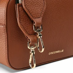 Coccinelle Umhängetaschen<Tebe Umhängetasche Leder 18 cm cognac