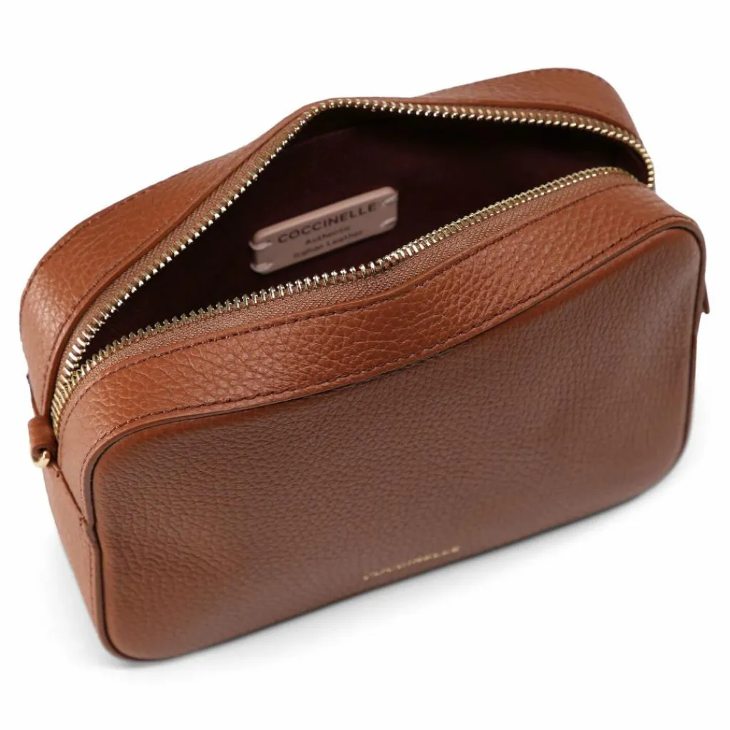 Coccinelle Umhängetaschen<Tebe Umhängetasche Leder 18 cm cognac