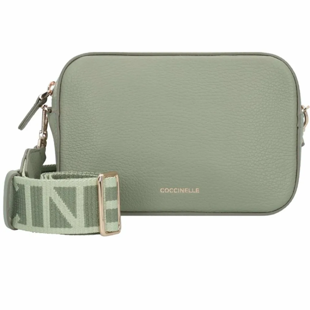 Outlet Coccinelle Tebe Umhängetasche Leder 18 cm greenery