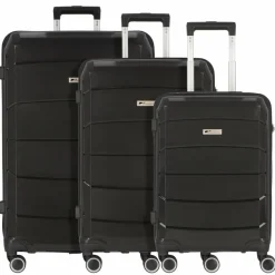 Discount Cocoono Cagliari 4 Rollen Kofferset 3-teilig schwarz