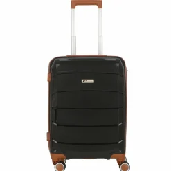 Cocoono Hartgepäck Kabinengepäck|4-Rollen Kabinentrolleys<Graz 4 Rollen Kabinentrolley S 55 cm schwarz-braun