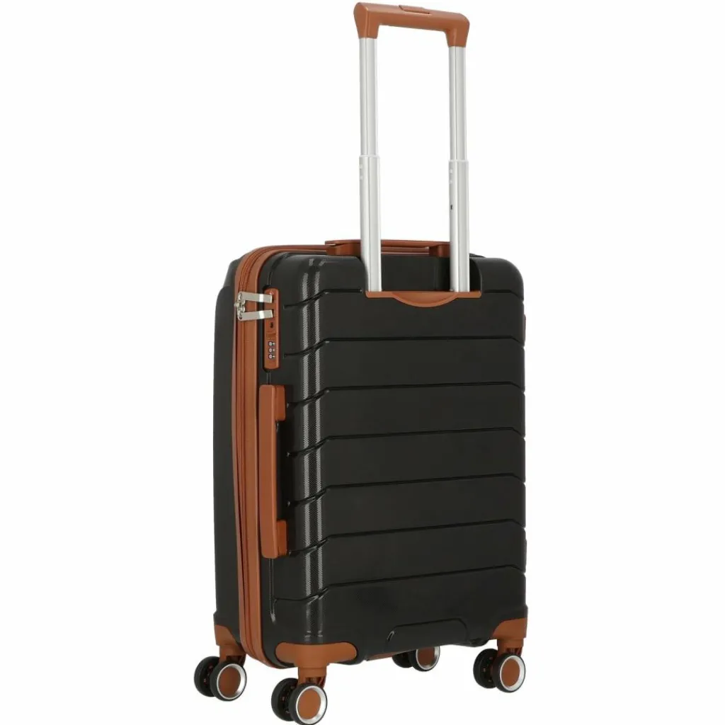 Cocoono Hartgepäck Kabinengepäck|4-Rollen Kabinentrolleys<Graz 4 Rollen Kabinentrolley S 55 cm schwarz-braun