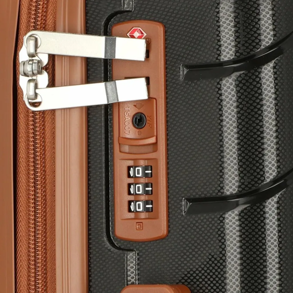 Cocoono Hartgepäck Kabinengepäck|4-Rollen Kabinentrolleys<Graz 4 Rollen Kabinentrolley S 55 cm schwarz-braun