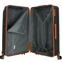 Cocoono Hartgepäck|4-Rollen Koffer<Graz 4 Rollen Trolley L 76 cm schwarz-braun