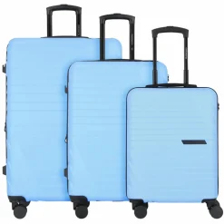 Sale Cocoono Larnaka 4 Rollen Kofferset 3-teilig mit Dehnfalte blau