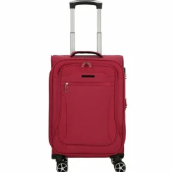 Cocoono Weichgepäck|4-Rollen Koffer<Monterrey 4 Rollen Trolley 58 cm mit Dehnfalte rot