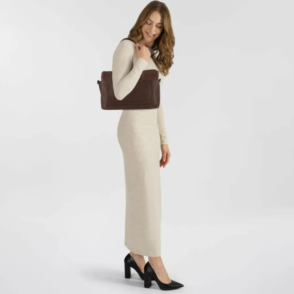 Cowboysbag Chained Barton Schultertasche Leder 40 cm