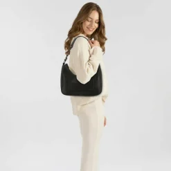 Hot Cowboysbag Chained Middleton Schultertasche Leder 30 cm black