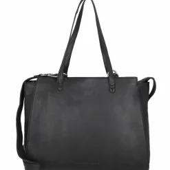 New Cowboysbag Cow Crust Babell Schultertasche Leder 41 cm Laptopfach black