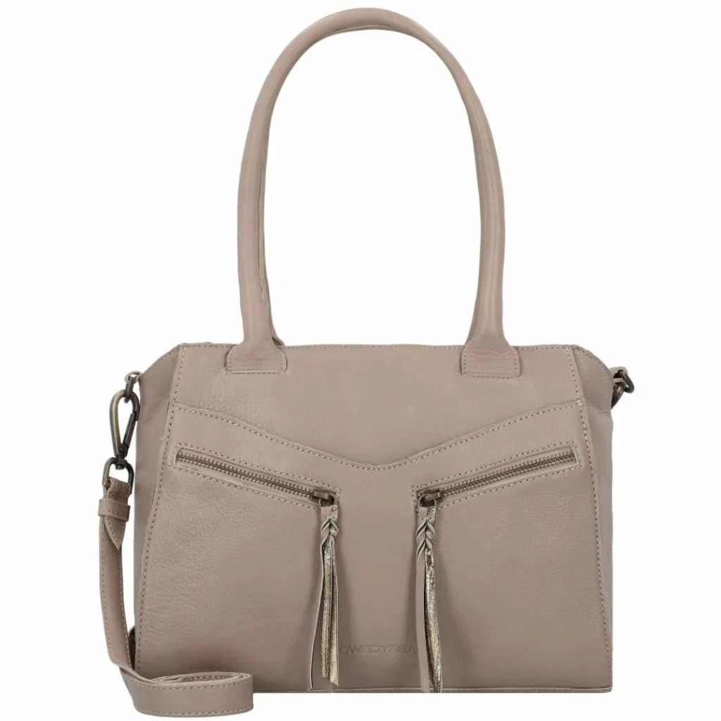 Discount Cowboysbag Floyd Schultertasche Leder 30 cm mocca