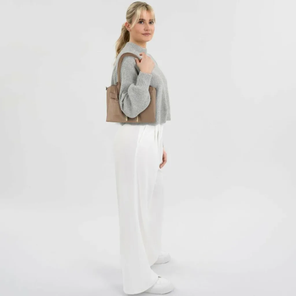 Discount Cowboysbag Floyd Schultertasche Leder 30 cm mocca