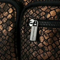 Hot Cowboysbag Glam Monticello Umhängetasche Leder 22 cm croco bronze