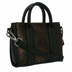 Cowboysbag Mini Bags|Henkeltaschen<Glam Newburgh Mini Bag Handtasche Leder 18.5 cm croco bronze - black