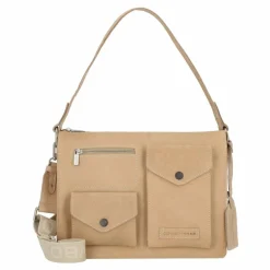 Cowboysbag Schultertaschen<Houston Schultertasche Leder 32 cm sand