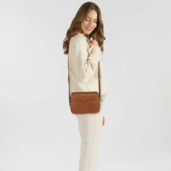 Discount Cowboysbag Lavish Minam Umhängetasche Leder 20 cm fawn