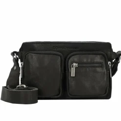 Hot Cowboysbag Merlin Umhängetasche Leder 22 cm black