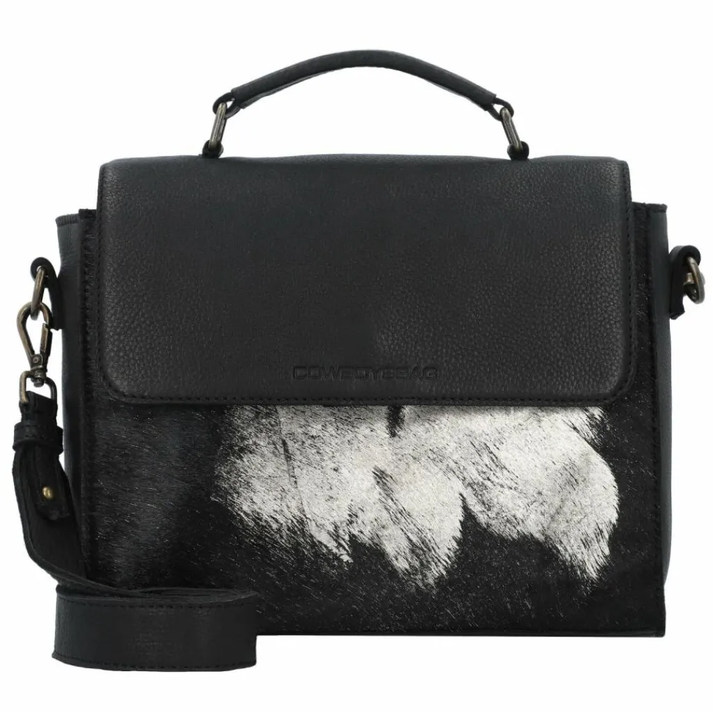Cowboysbag Henkeltaschen<Seattle Handtasche Leder 25 cm black-gold hair on