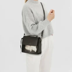 Cowboysbag Henkeltaschen<Seattle Handtasche Leder 25 cm black-gold hair on