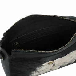 Cowboysbag Henkeltaschen<Seattle Handtasche Leder 25 cm black-gold hair on