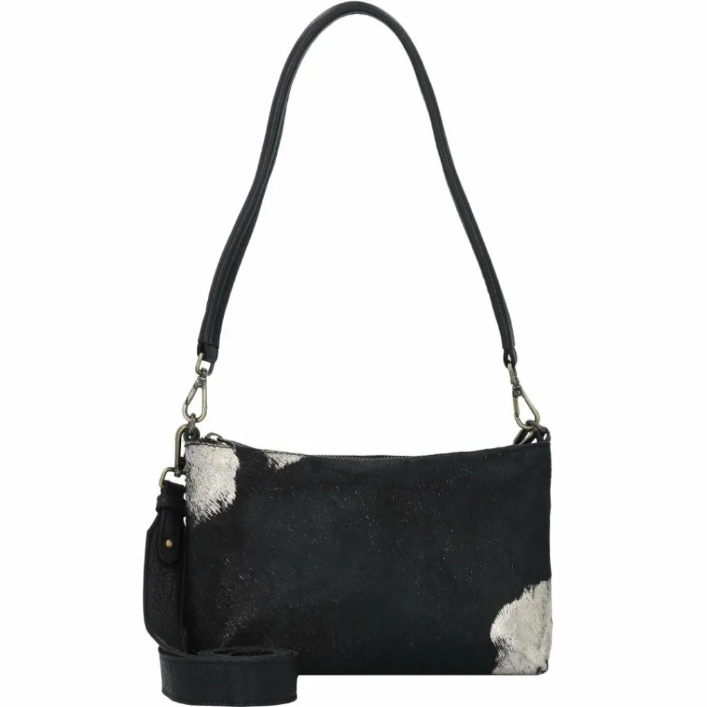 Cowboysbag Schultertaschen<Westerville Schultertasche Leder 23 cm black-gold hair on