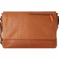 Outlet Davidoff Essentials Messenger Leder 38 cm cognac
