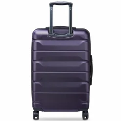 Clearance Delsey Paris Air Armour 4 Rollen Kofferset 3-teilig mit Dehnfalte dunkel violett