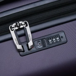 Clearance Delsey Paris Air Armour 4 Rollen Kofferset 3-teilig mit Dehnfalte dunkel violett