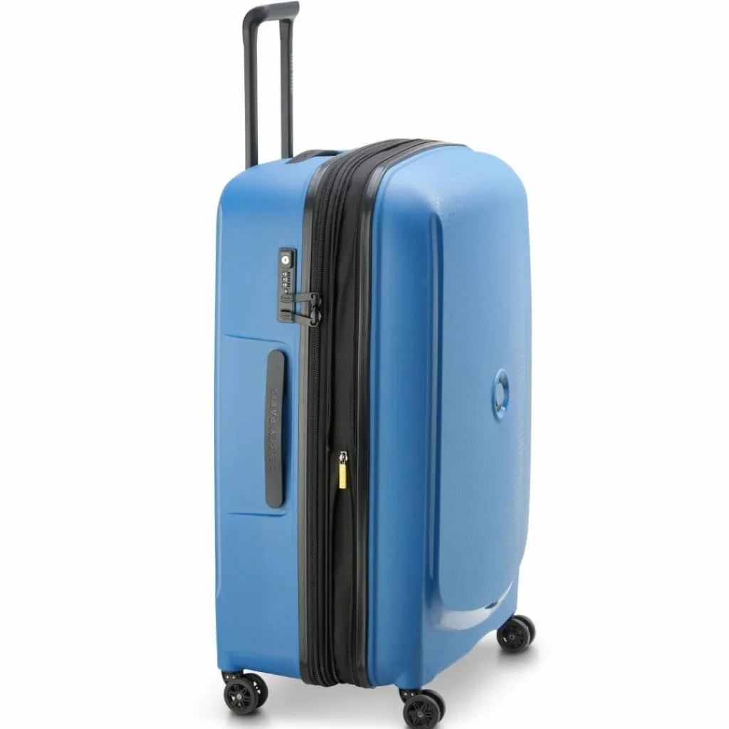Delsey Paris 4-Rollen Koffer|Hartgepäck<Belmont Plus 4 Rollen Trolley L 76 cm mit Dehnfalte zink blau