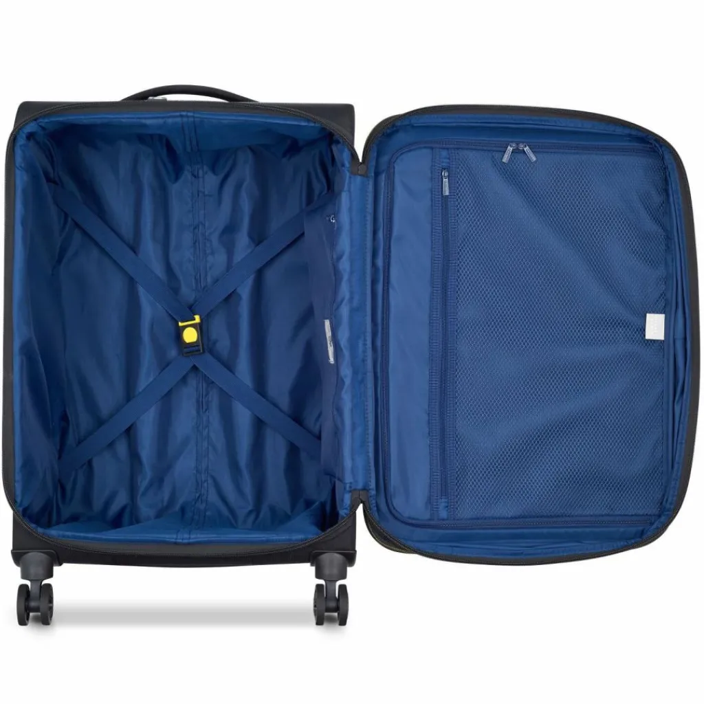 Delsey Paris Weichgepäck|4-Rollen Koffer<Brochant 3 4 Rollen Trolley 67 cm mit Dehnfalte deep black