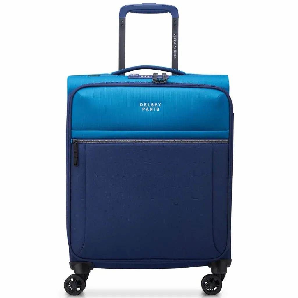 Delsey Paris Weichgepäck Kabinengepäck|4-Rollen Kabinentrolleys<Brochant 3 4 Rollen Kabinentrolley 55 cm meerblau