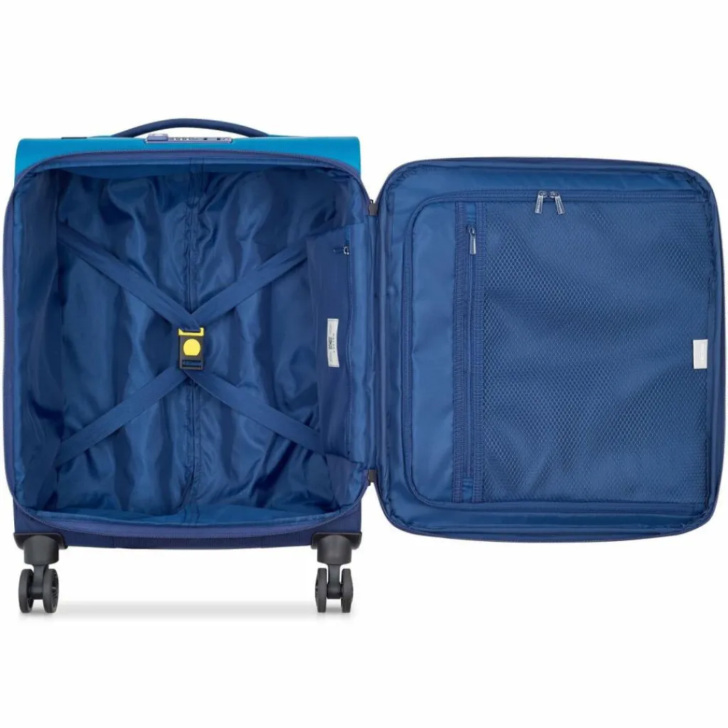 Delsey Paris Weichgepäck Kabinengepäck|4-Rollen Kabinentrolleys<Brochant 3 4 Rollen Kabinentrolley 55 cm meerblau