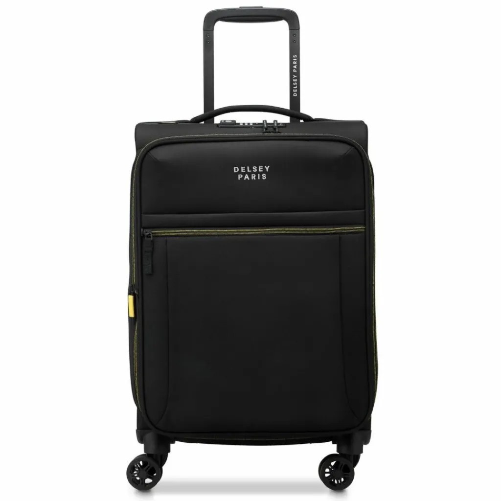 Best Delsey Paris Brochant 3 4 Rollen Kabinentrolley 55 cm mit Dehnfalte deep black