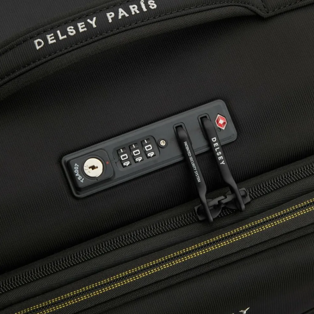 Best Delsey Paris Brochant 3 4 Rollen Kabinentrolley 55 cm mit Dehnfalte deep black