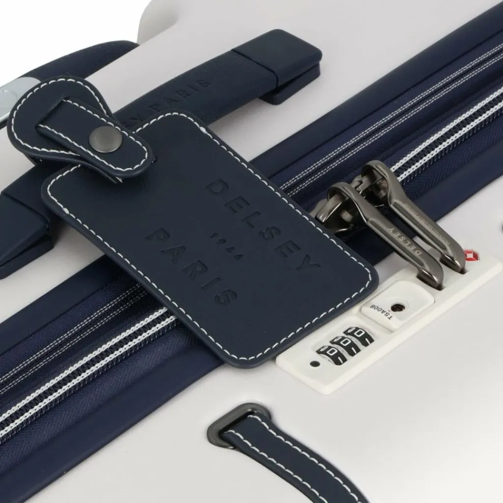 Outlet Delsey Paris Cadence 4 Rollen Trolley 80 cm mit Dehnfalte elfenbein-blau