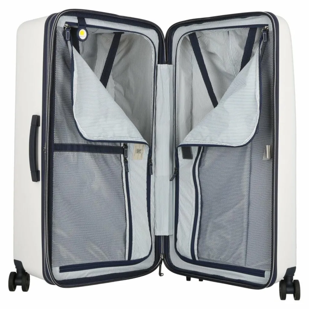 Outlet Delsey Paris Cadence 4 Rollen Trolley 80 cm mit Dehnfalte elfenbein-blau