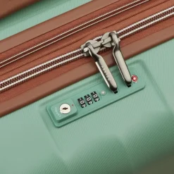 Clearance Delsey Paris Carrousel 2 4 Rollen Trolley 68 cm mit Dehnfalte sage green