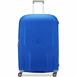 Clearance Delsey Paris Clavel 4-Rollen Trolley 83 cm mit Dehnfalte blau