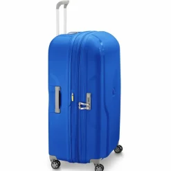 Clearance Delsey Paris Clavel 4-Rollen Trolley 83 cm mit Dehnfalte blau